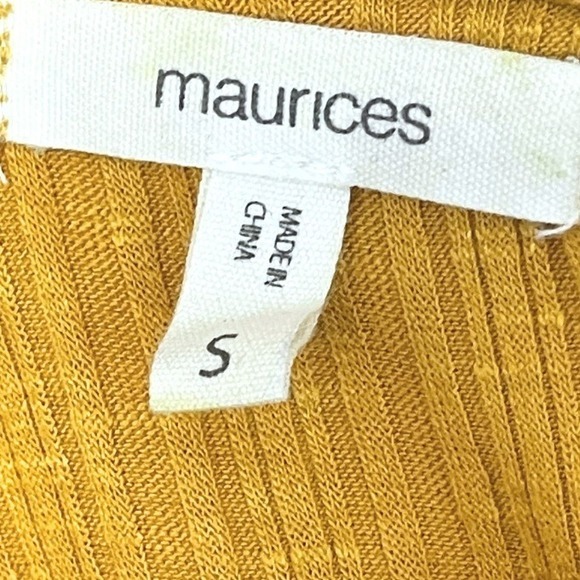 Mustard Yellow Boho Tank Top Crochet Macrame Neck Sleeveless Womens S Blouse - Picture 5 of 9